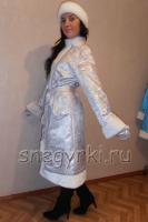 Костюм Снегурочки  из серебристой парчи (№18)
