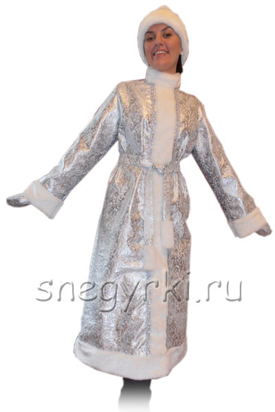Костюм Снегурочки серебряный (№19)